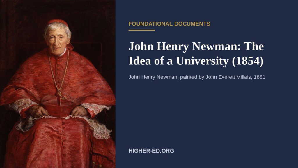Painted portrait of John Henry Newman in red cardinal robes beside the page title